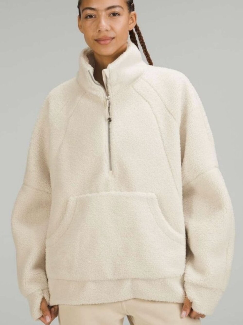 Lululemon Sweatshirt Scuba Oversized Fleece Funnel-Neck Half-Zip size XS/S